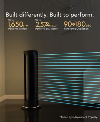 39" Ara Oscillating Tower Fan with Ambient Light and Remote 