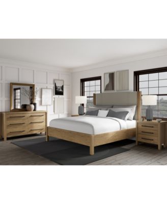 Davie 3-Pc. King Set (Upholstered Bed, Dresser & 3-Drawer Nightstand)