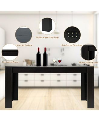 63 Inch Rectangular Modern Dining Kitchen Table for 6 People