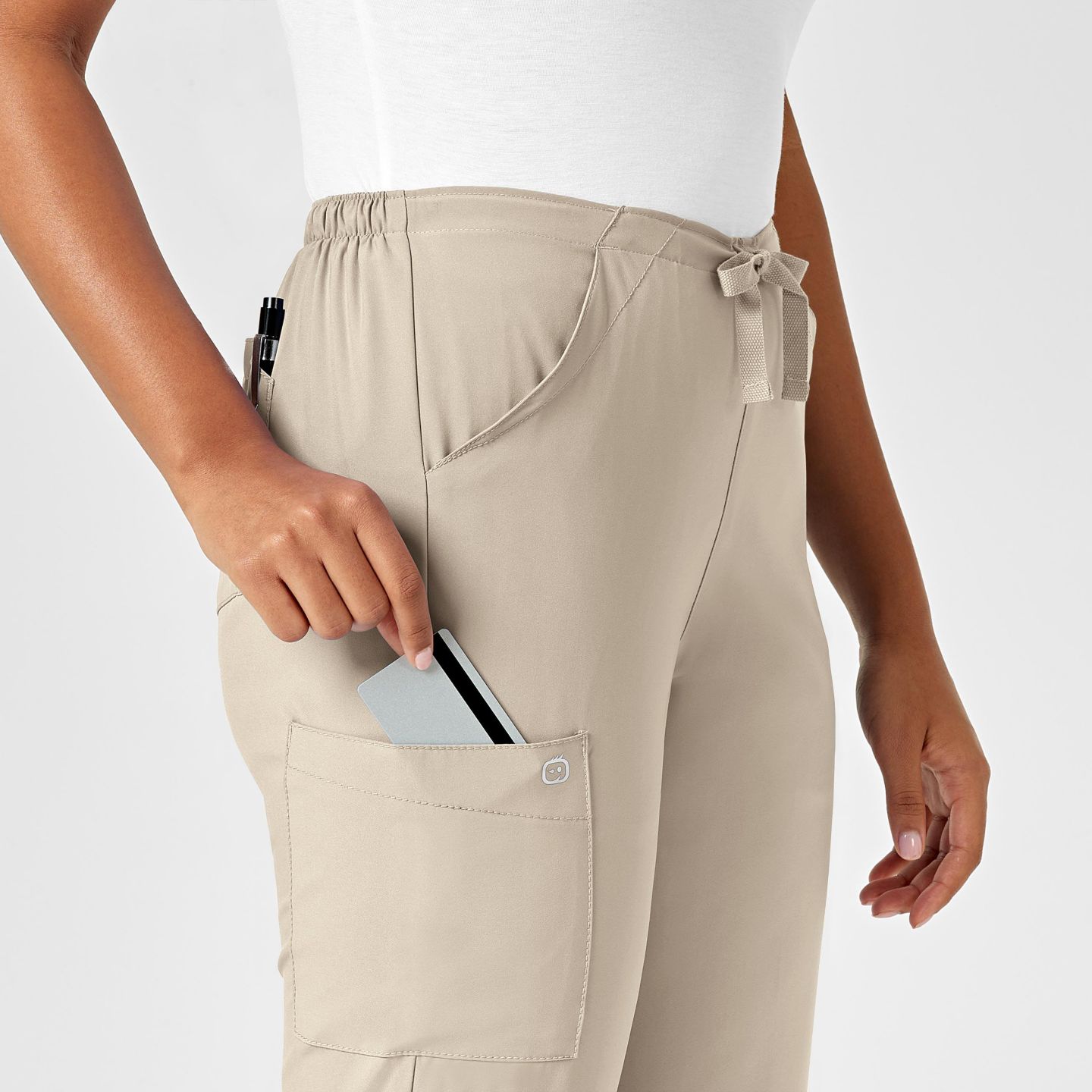Женские брюки Wink Plus Size W123 Drawstring Scrub Pant Regular, цвет: Хаки — фото 4