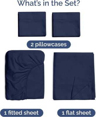 Rayon from Bamboo 4 Piece Deep Pocket Cooling Sheet Set - Full