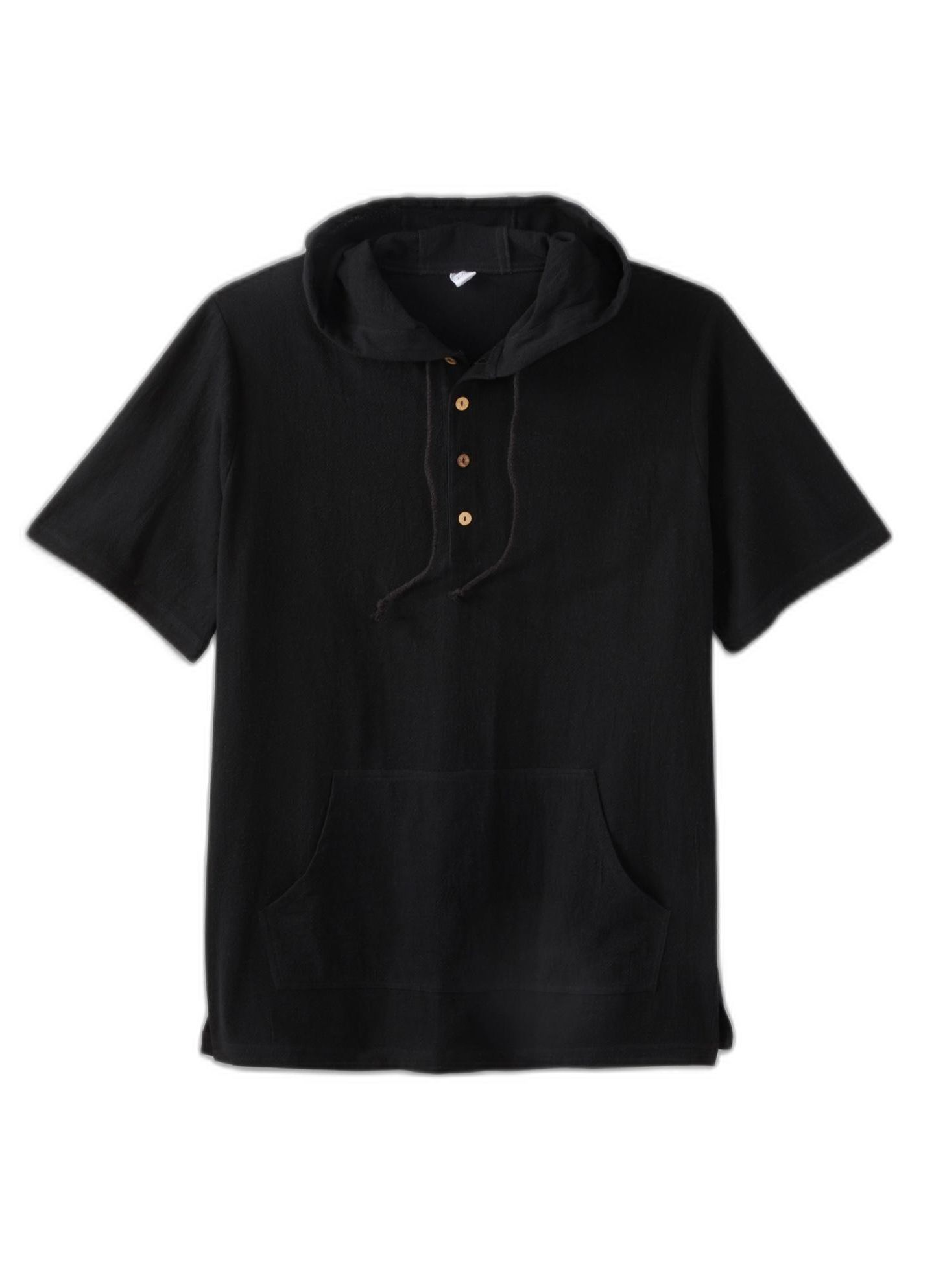 Мужское худи KingSize Gauze Short-Sleeve, цвет: Чёрный — фото 2