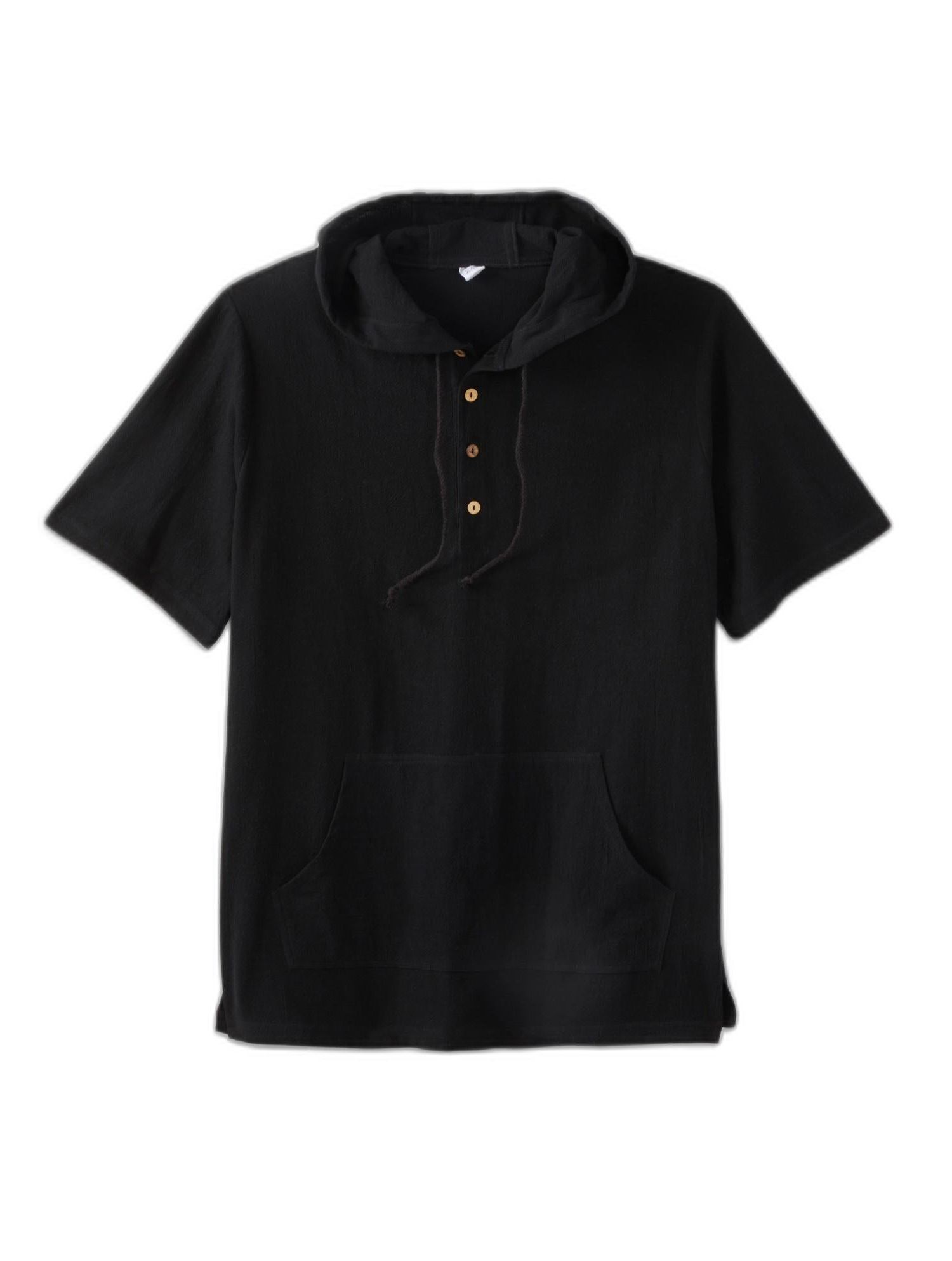 Tall Gauze Short-Sleeve Hoodie