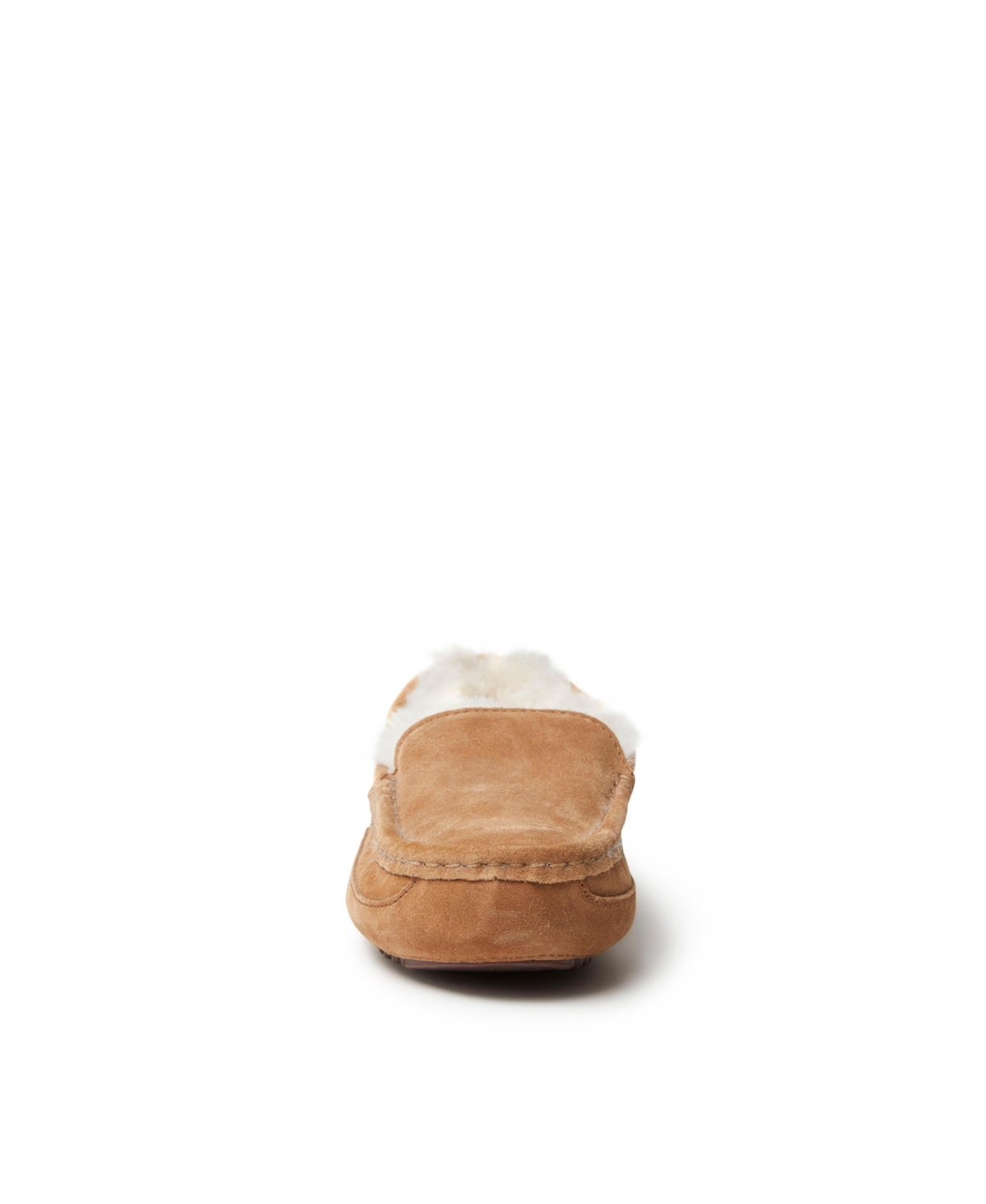 Dearfoams Men's Fireside By Melbourne Genuine Shearling Moccasin Slipper