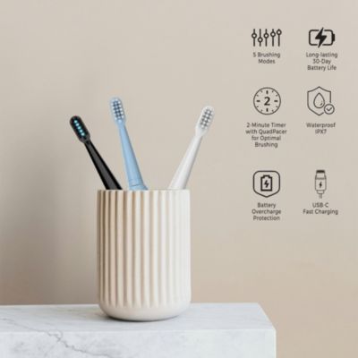 USB Rechargeable Electric Toothbrush with 12 Brush Heads