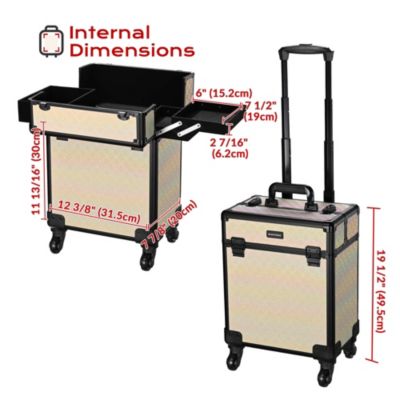 3-Piece Makeup Train Cases Cosmetic Organizer Kit Grace ForgetMeNo