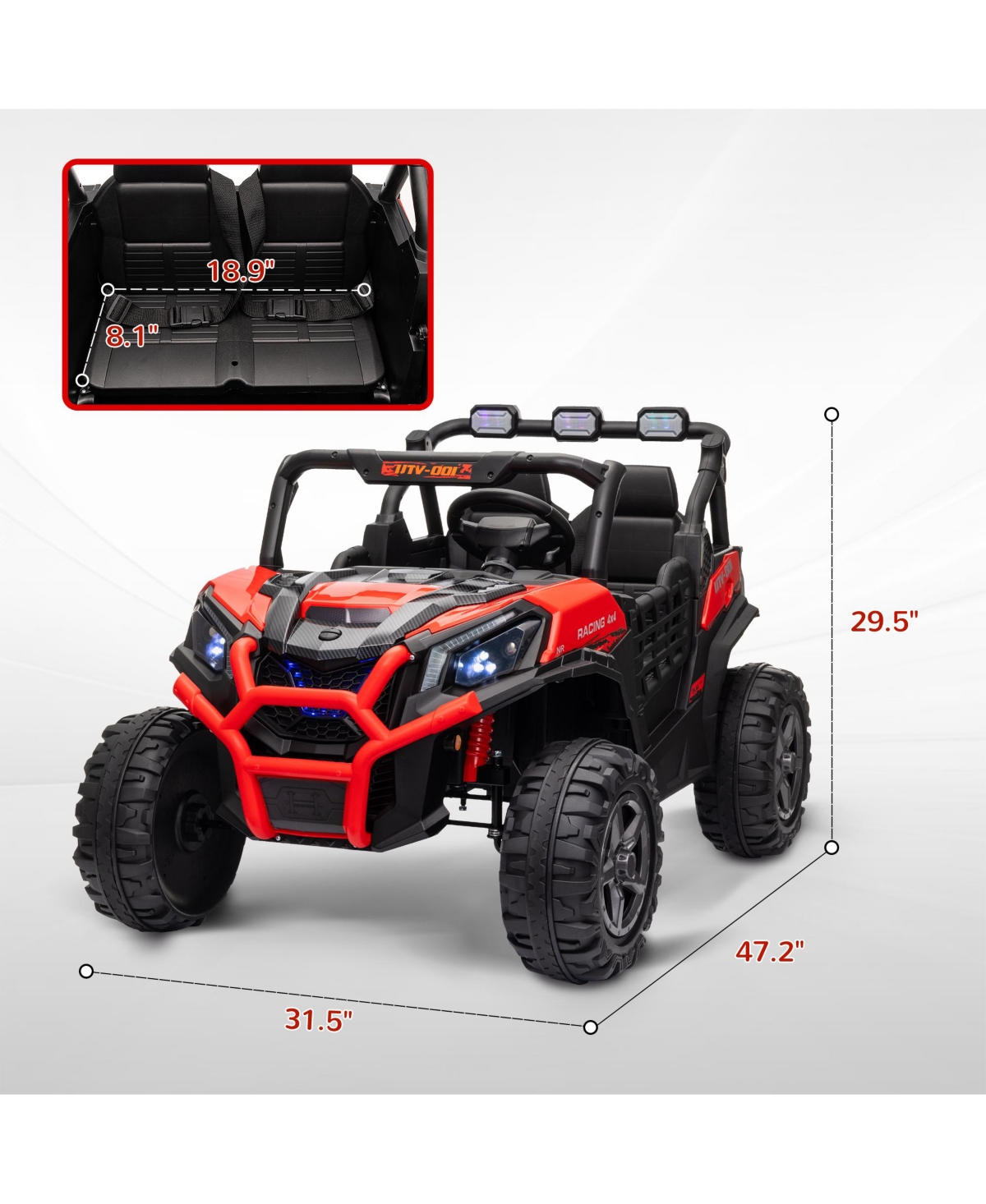 Qaba 2 Seater 24V Electric Car for Kids with Remote Control,