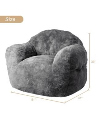 Giant Bean Bag Chair, 51" Bean Bag Couch with Armrests