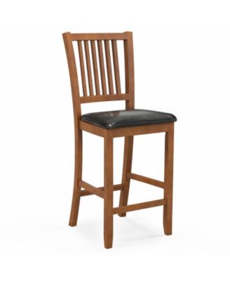 2-Piece Bar Chair Set Counter Height Bar Stool with Backrest
