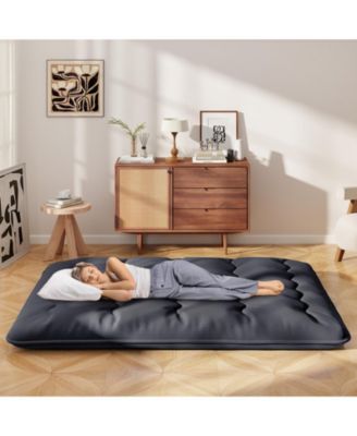 Futon Mattress with Washable Cover and Foldable Mat-Queen Size