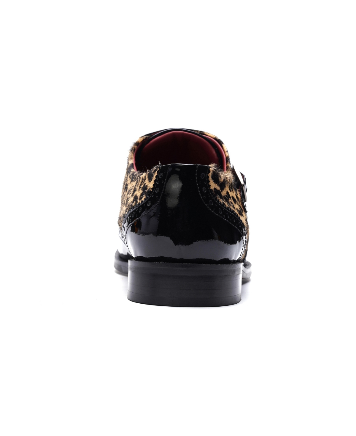 Carlos By Carlos Santana Men's Kai Double Monk Strap Shoe In Black Leapord