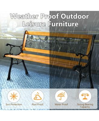 49.5 Inch Patio Park Garden Porch Chair Bench