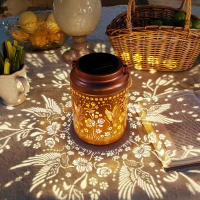 Hummingbird Solar Lantern Outdoor Hanging Waterproof Metal Decor Light Christmas Gifts Yard Patio Porch 2Pack