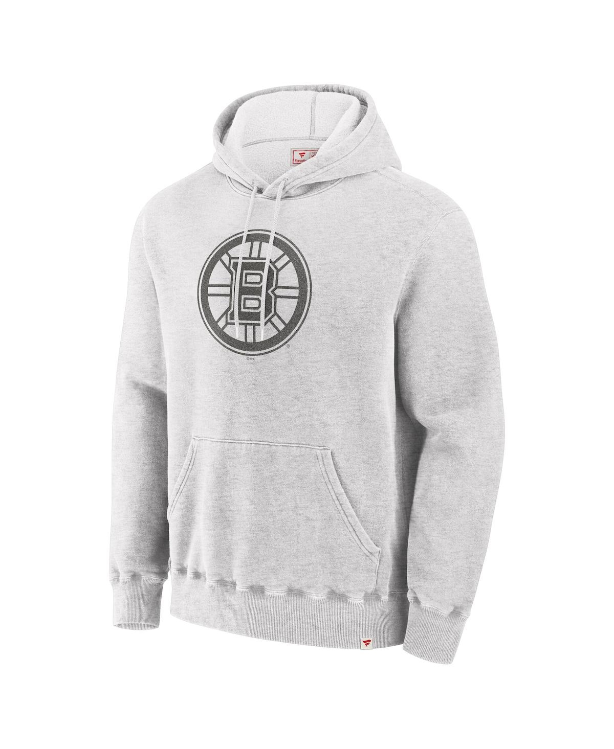 Fanatics Men's Cream Boston Bruins Made In Canada Pullover Hoodie In Cream