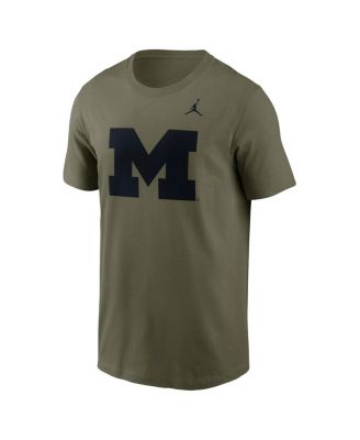 Men's Olive Michigan Wolverines 2024 Military Appreciation Tonal Logo Performance T-Shirt