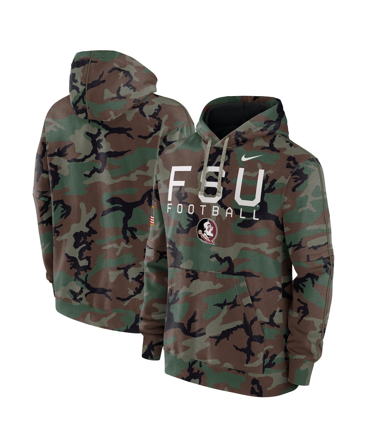 Nike Florida State Seminoles Military Appreciation Club Menâs  Men's College Pullover Hoodie In Camo
