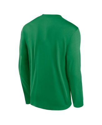 Men's Green Oregon Ducks Primetime Center Lockup Two-Hit Legend Long Sleeve T-Shirt