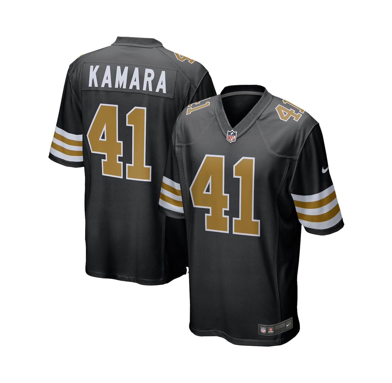 Men's Alvin Kamara Black New Orleans Saints Alternate Game Jersey