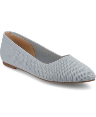 Journee Collection - Womens Minnah Knit Slip On Pointed Toe Dress Flats