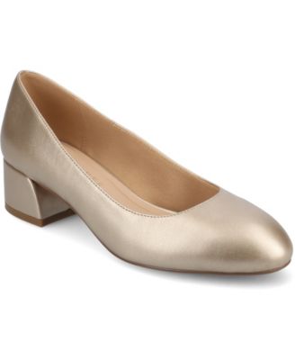 Journee Collection - Womens Saarii Slip On Block Heel Round Toe Pumps