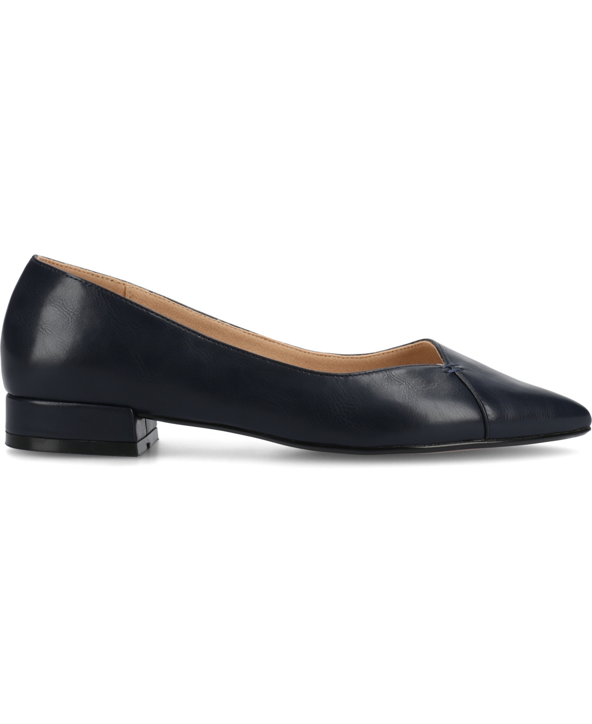 Journee Collection Carmin Pointed Toe Flat In Navy