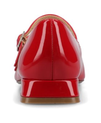 Women's Gredah Square Toe Double Strap Mary Jane Flats