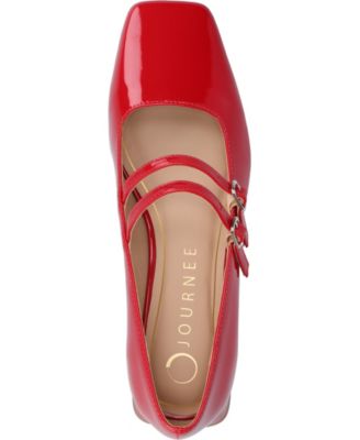 Women's Gredah Square Toe Double Strap Mary Jane Flats