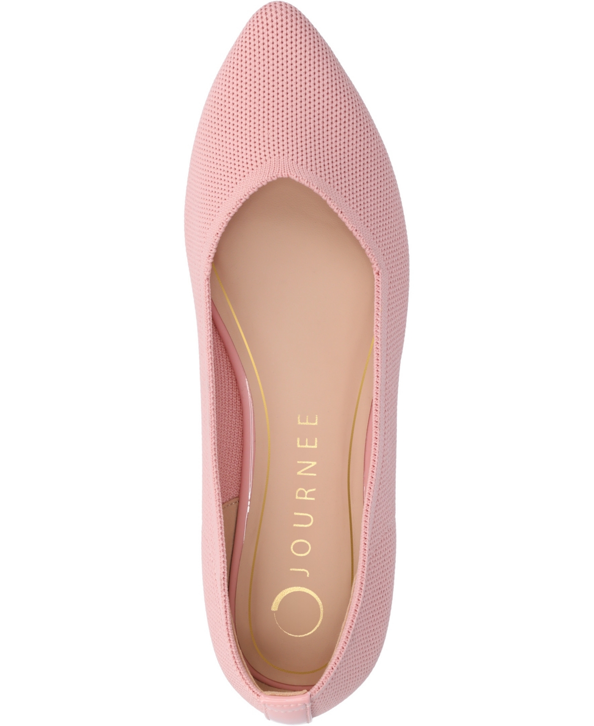 Journee Collection Women's Minnah Knit Pointed Toe Dress Flats In Pink