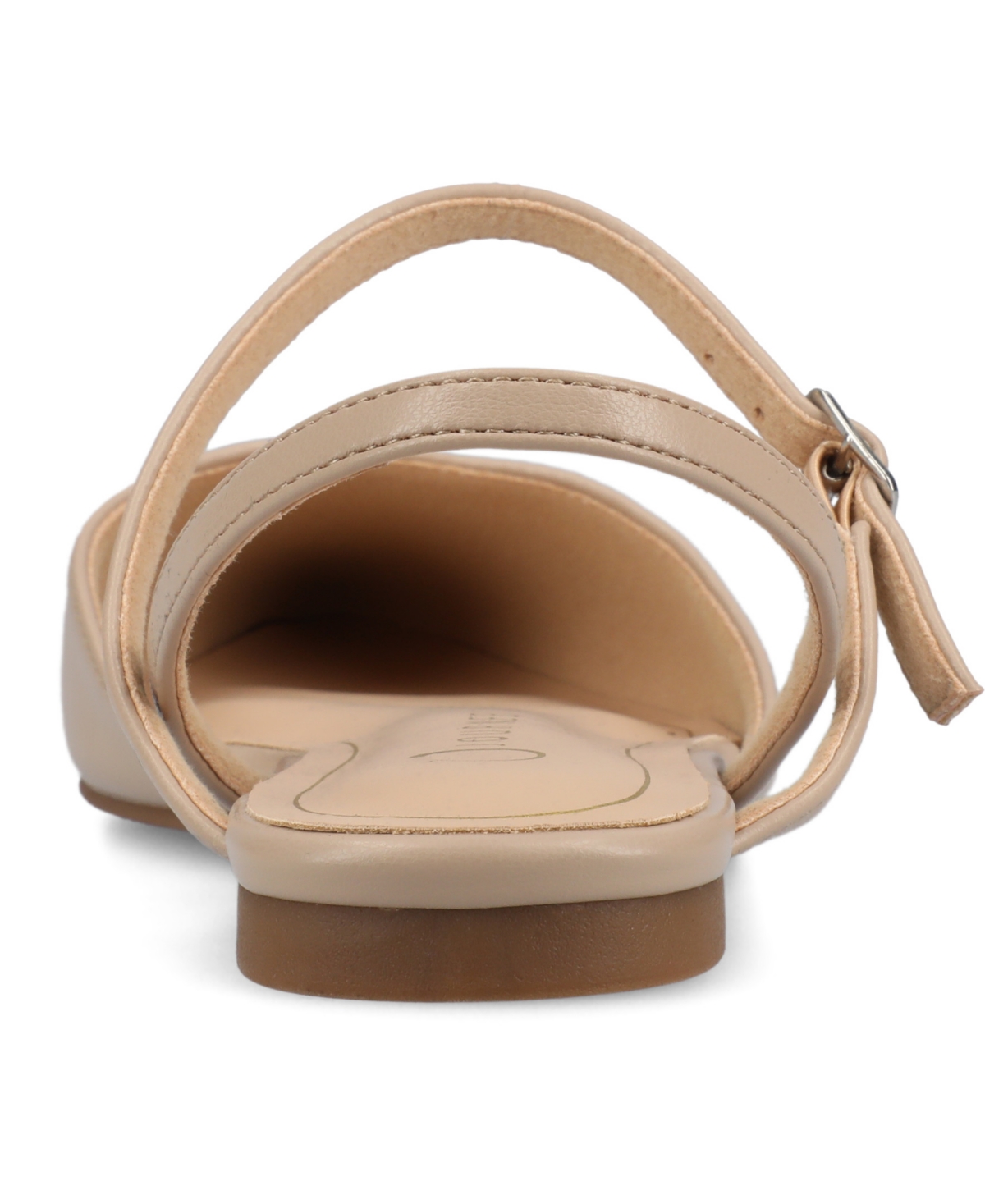 Shop Journee Collection Women's Martine Strappy Pointed Toe Flats In Taupe