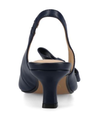 Women's Paloma Bow Kitten Heel Slingback Pumps
