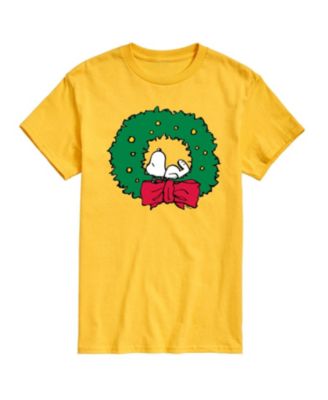 Men's Peanuts Snoopy Wreath Short Sleeve Tee