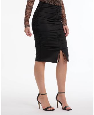 Women's Ruched Front Knit Skirt