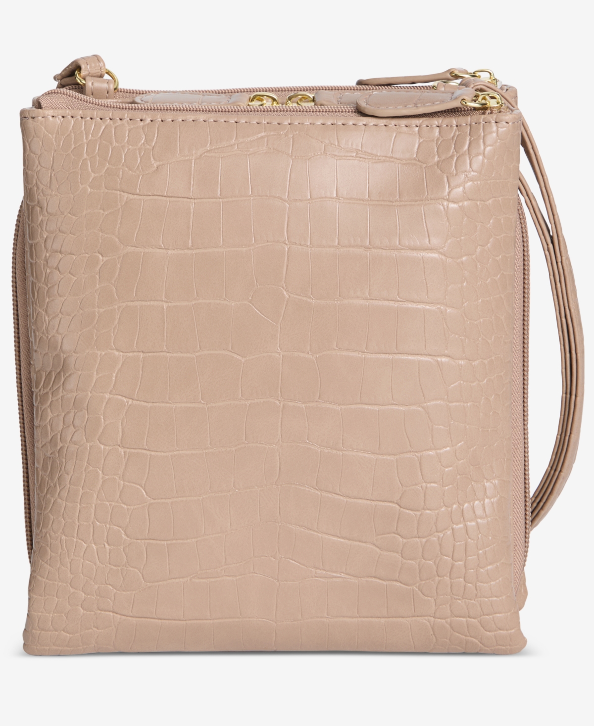 Giani Bernini Small Croc Dasher Crossbody, Exclusively At Macy's In Hummus