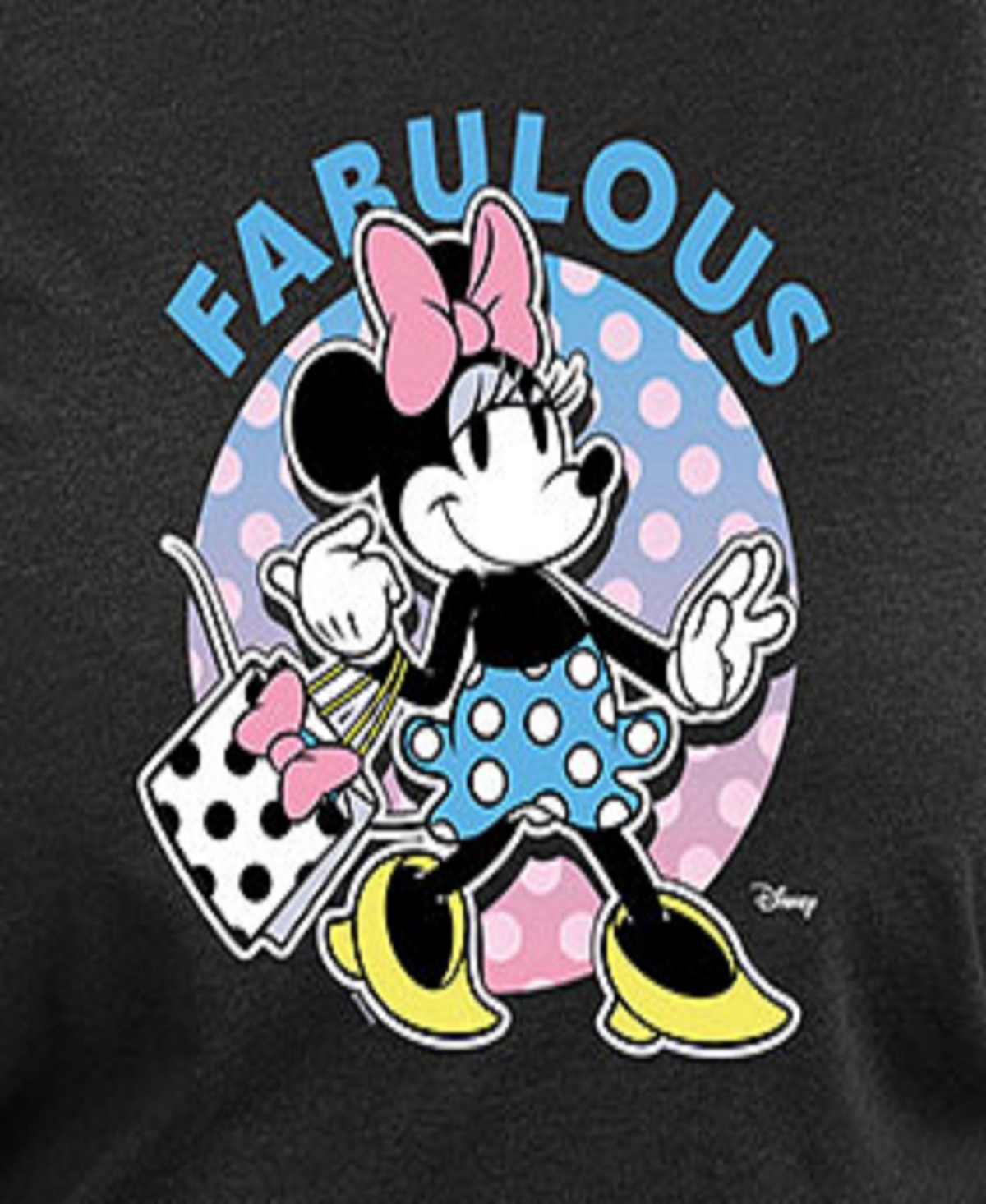 Hybrid Apparel Plus Size Disney Minnie Mouse Fabulous Graphic Pullover T-shirt In Grey