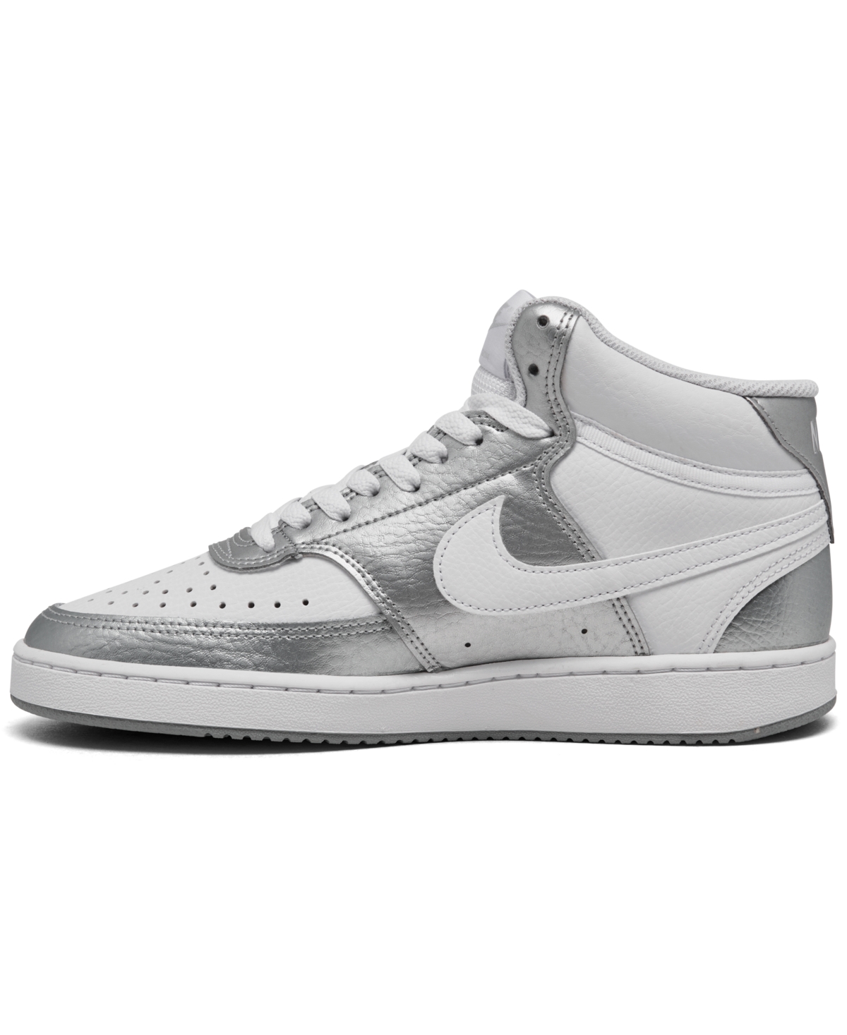 Nike Women's Court Vision Mid Casual Sneakers from Finish Line - Silver