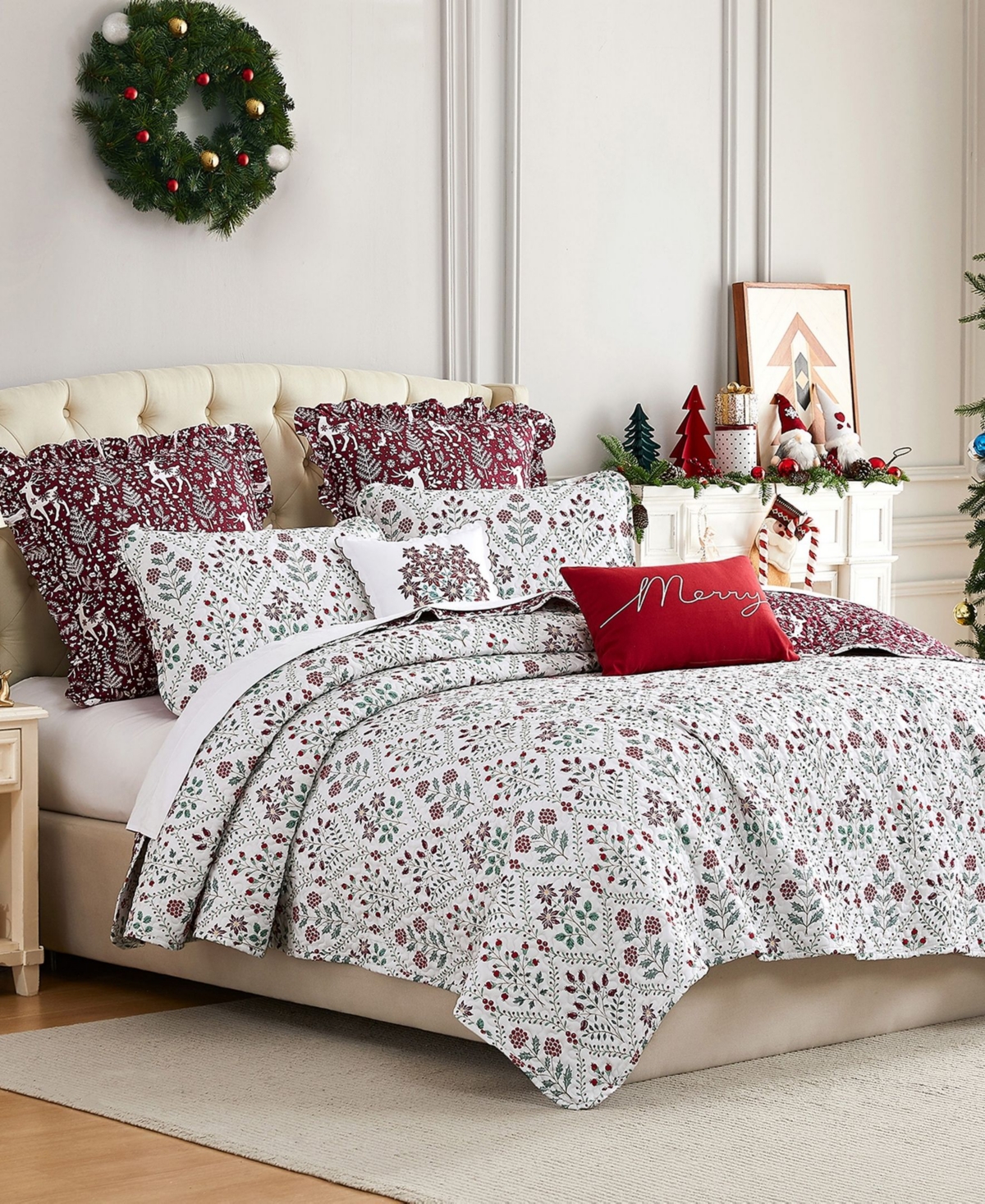 Southshore Fine Linens Holiday Harmony 7-Pc. Quilt Set, King/California King