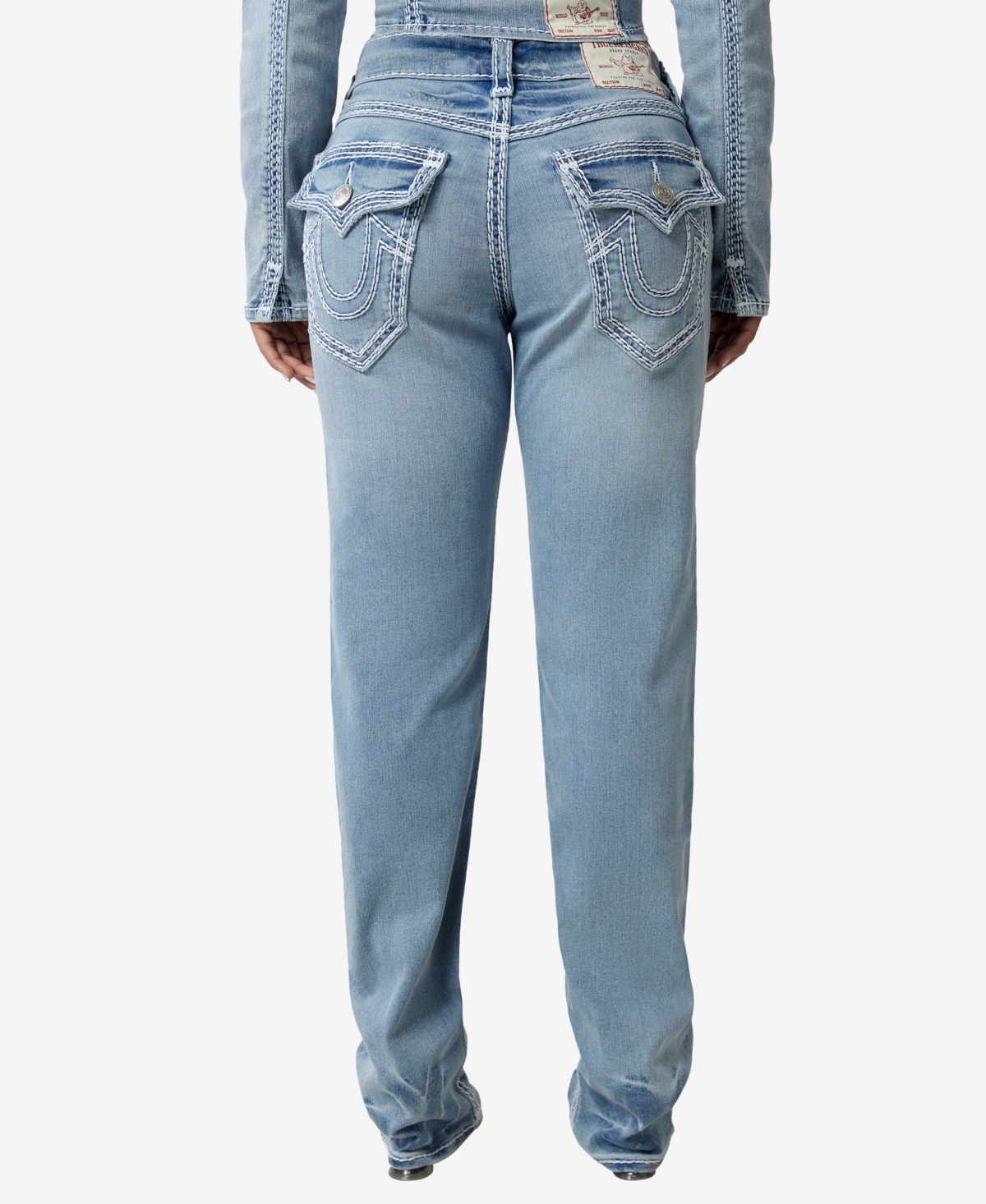 TRUE RELIGION WOMEN'S RICKI STRAIGHT FLAP JEANS 