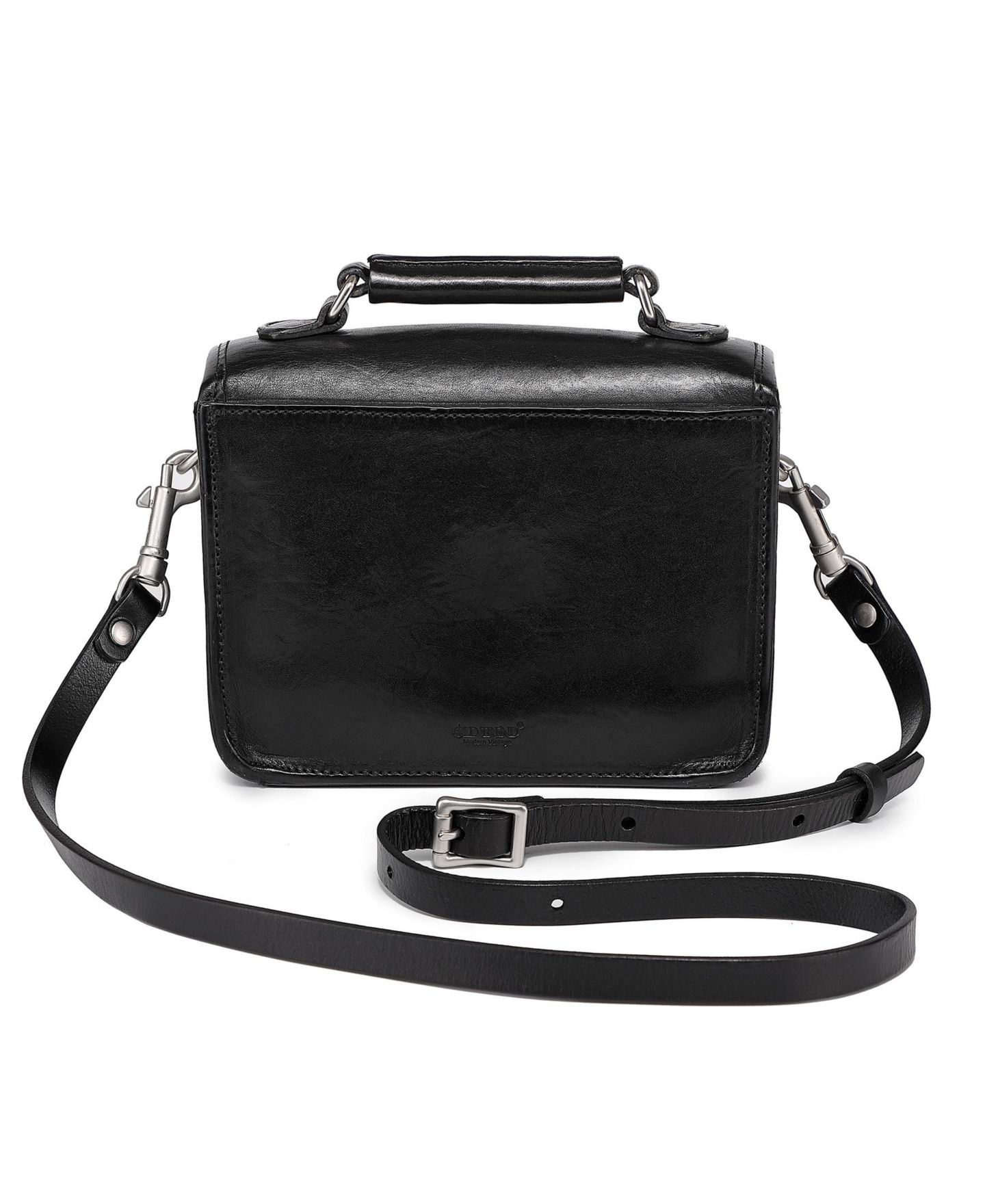 Женская сумка OLD TREND Laurel Mini Leather Convertible Pushlock Crossbody, цвет: Чёрный — фото 6