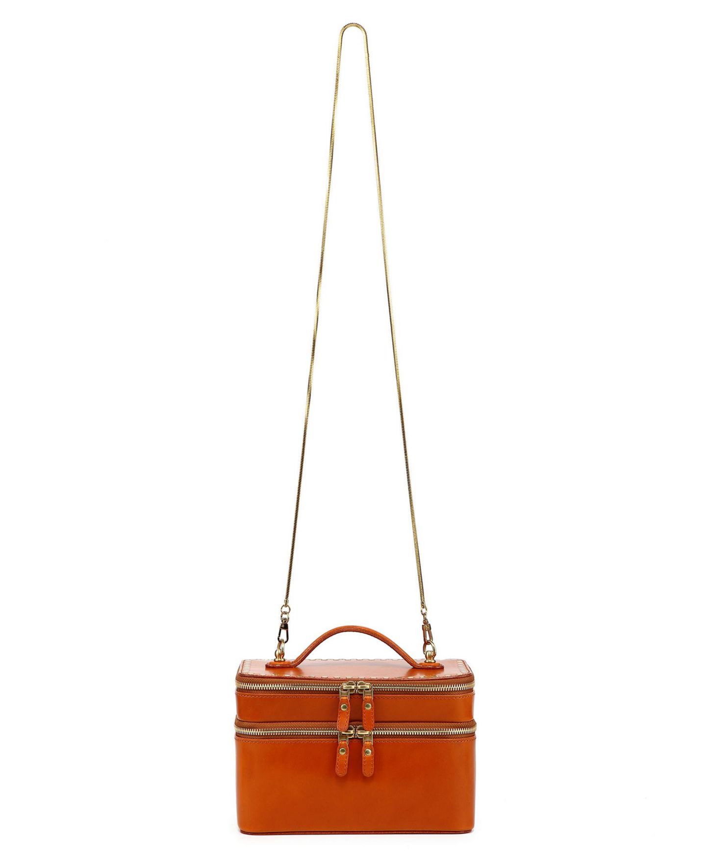 Женская сумка OLD TREND Ixia Small Trunk Handbag, цвет: Карамельный — фото 4