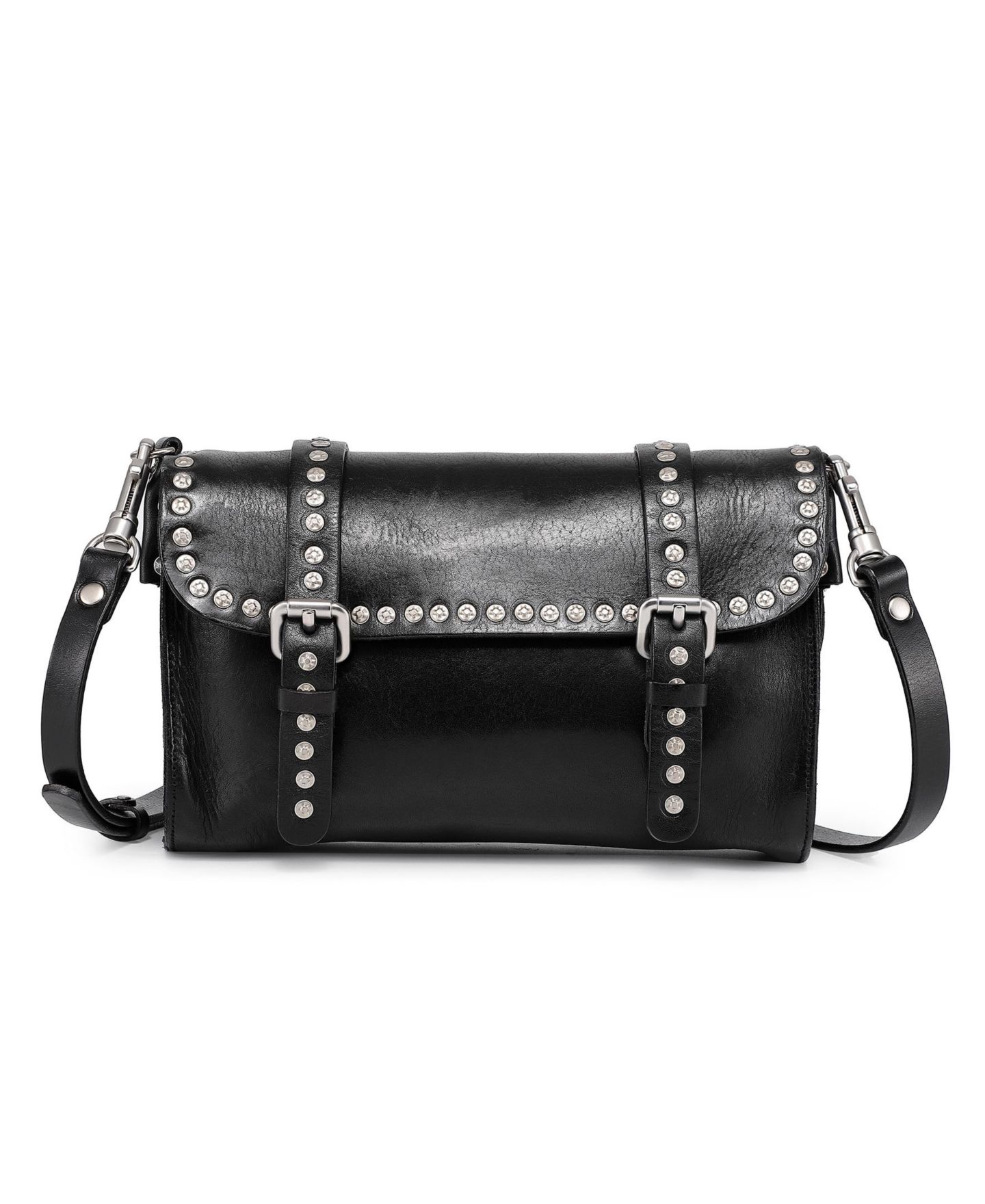 Женская сумка OLD TREND Soul Stud Small Leather Convertible Crossbody, цвет: Чёрный — фото 1