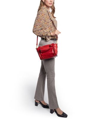 Pansy Small Leather Satchel Bag