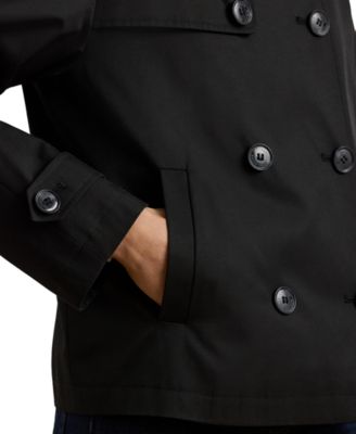 NEW【LAUREN Ralph Lauren】Short Double-Breasted Trench Coat Lauren Ralph Lauren Women's Short Double-Breasted Belted