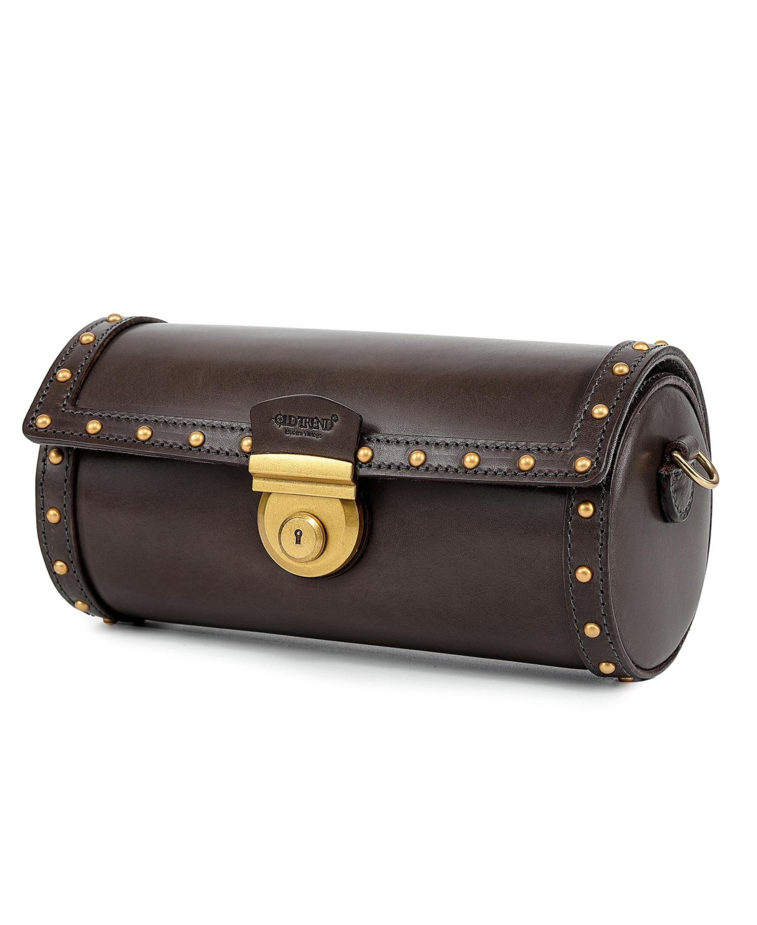 Oranda Small Leather Barrel Crossbody Bag
