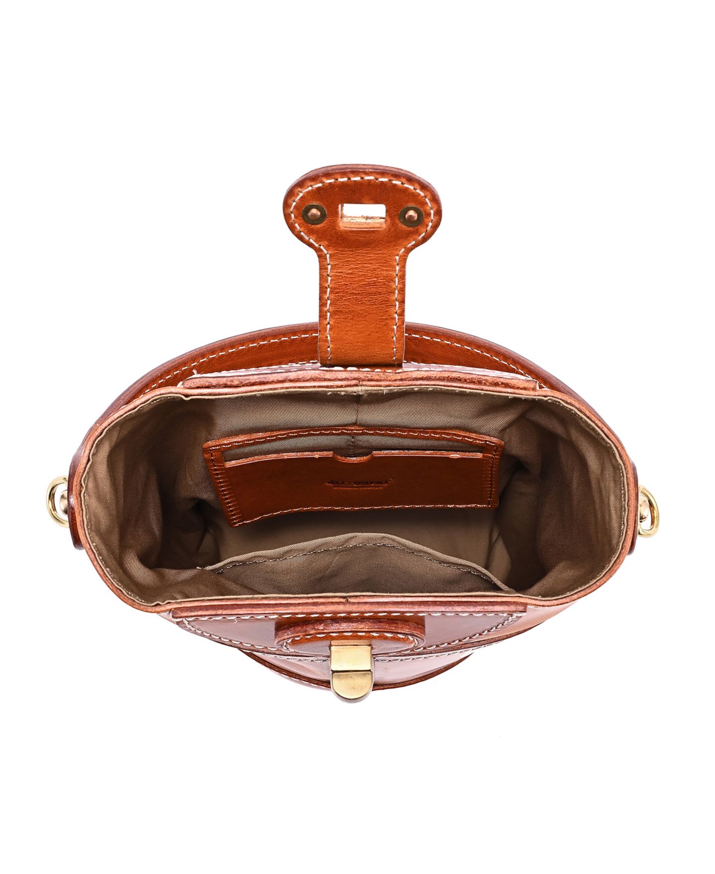 Женская сумка через плечо Old Trend Begonia Vintage Bucket, цвет: Карамельный — фото 6