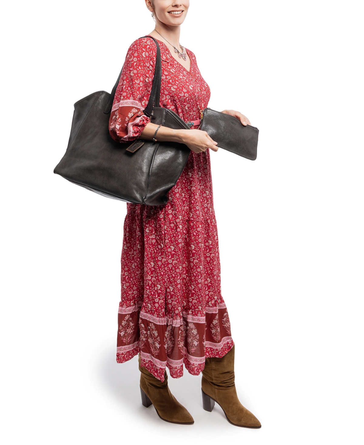 Old Trend Iris Carryall Tote Bag In Gray