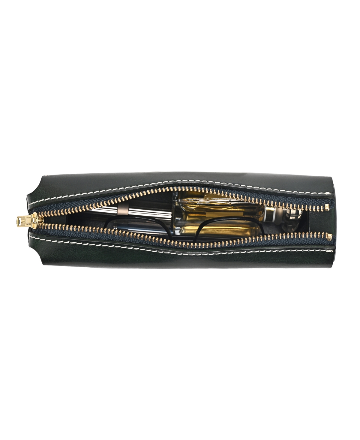 Old Trend Portable Leather Box In Kale