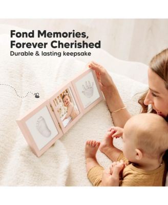 Fond Baby Hand and Footprint Kit Frame, Baby Shower Gifts for Boys, Girls, Newborn Baby Keepsake Footprint Kit