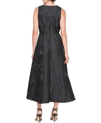 Women's Jacquard V-Neck High-Low Dress