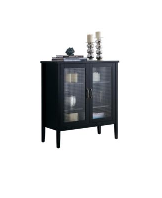 Lisle 2 Door Accent Storage Cabinet, Black