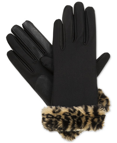 Isotoner Women's SmarTouch® Spandex Faux Fur-Cuff Gloves